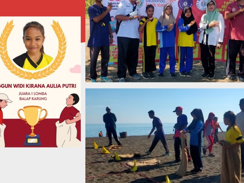 Lomba Balap Karung se Kecamatan Jangkar di Pesisir Pantai Jangkar